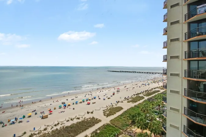 Features 2 queen beds in the bedroom, a living room with a sleeper sofa, a full kitchen, 1 bathroom, two TVs and a private balcony with an oceanfront view. This suite is not pet-friendly.